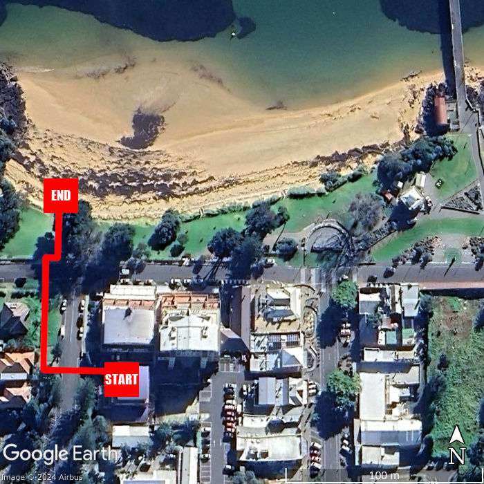 Beach walking map - Warley Retreat
