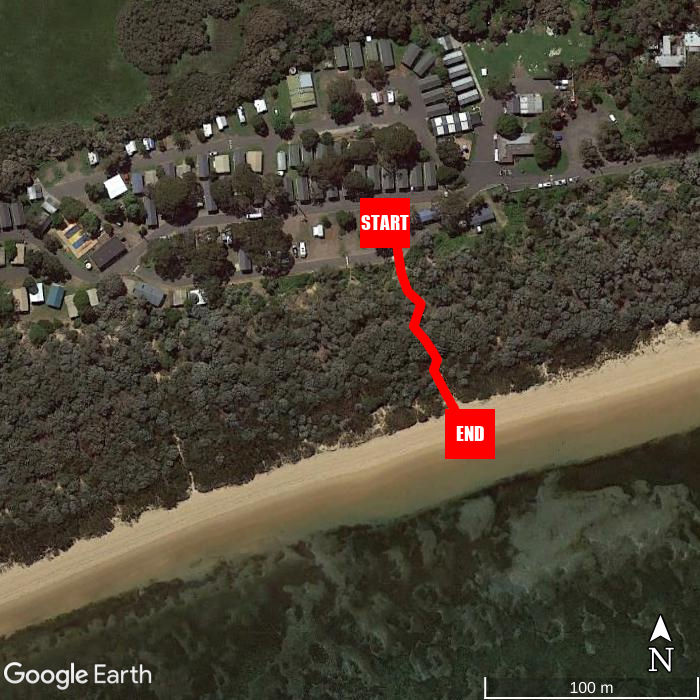 Beach walking map - BIG4 Ingenia Holidays Phillip Island