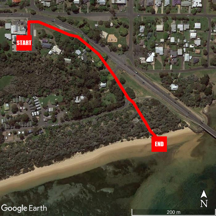 Beach walking map - The Island Accommodation