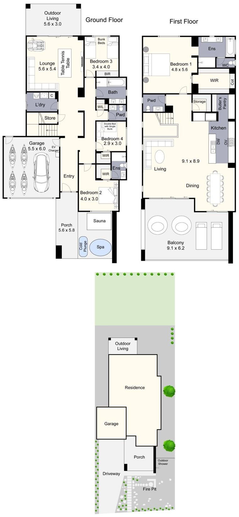 Breach House Rhyll - Floor plan
