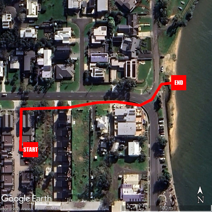 Beach walking map - Rhyll Delight