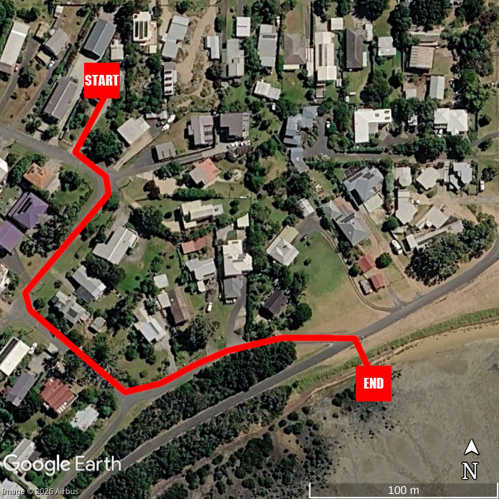 Beach walking map - Rhyll Harbour Views