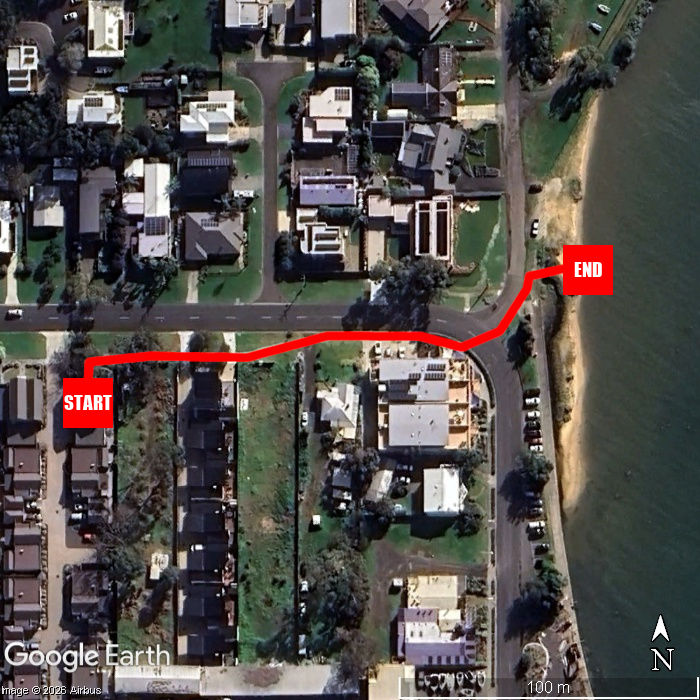 Beach walking map - Rhyll View