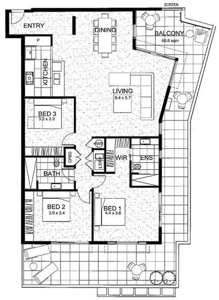 Penthouse Bridgeview San Remo - Floor plan