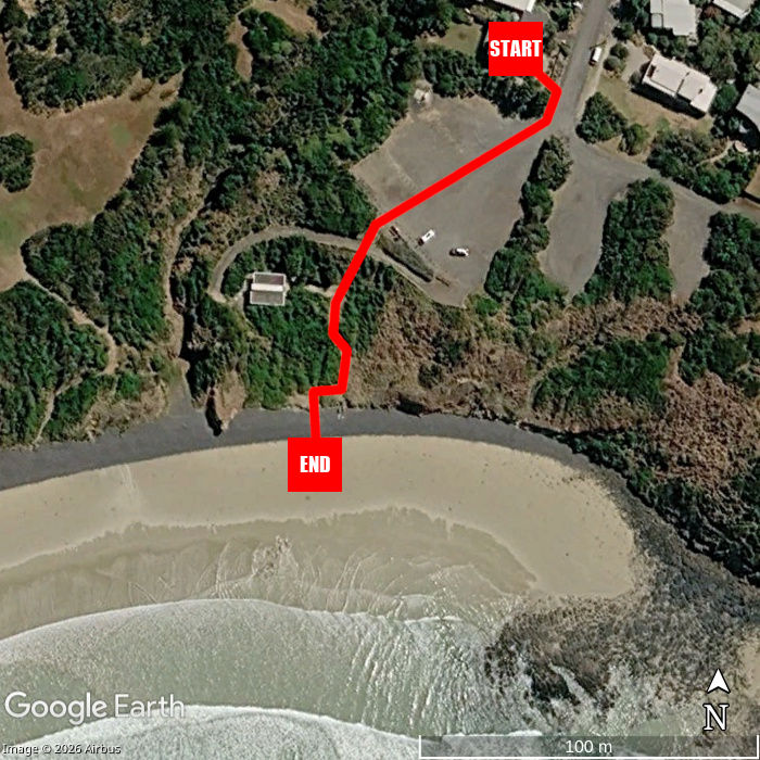 Beach walking map - Surfside