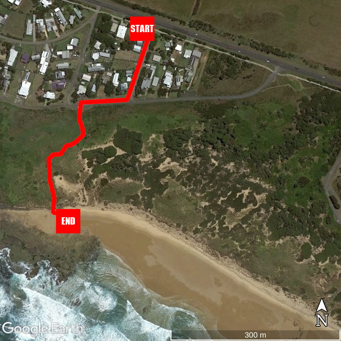 Beach walking map - Poets Corner