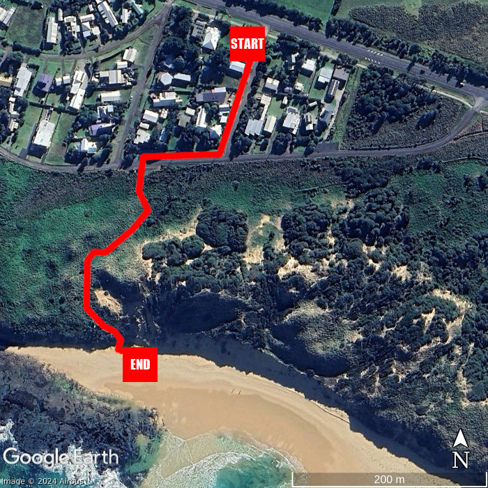 Beach walking map - Poets Corner Cottage