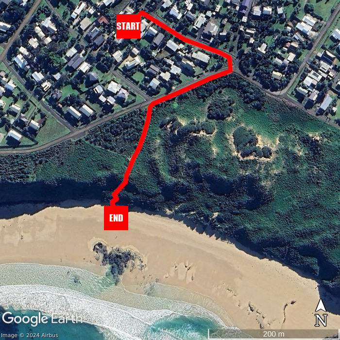 Beach walking map - Surf Beach Retreat