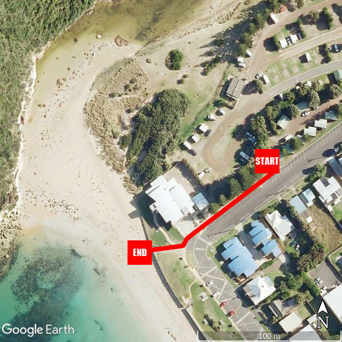 Beach walking map - NRMA Port Campbell Holiday Park