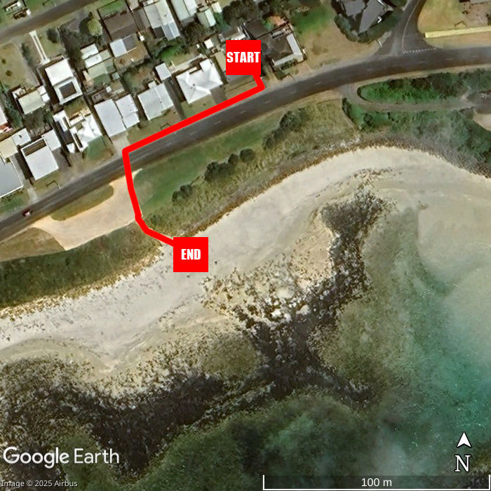 Beach walking map - 10 Ocean Drive