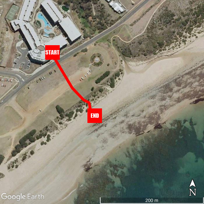Beach walking map - Wyndham Resort Torquay