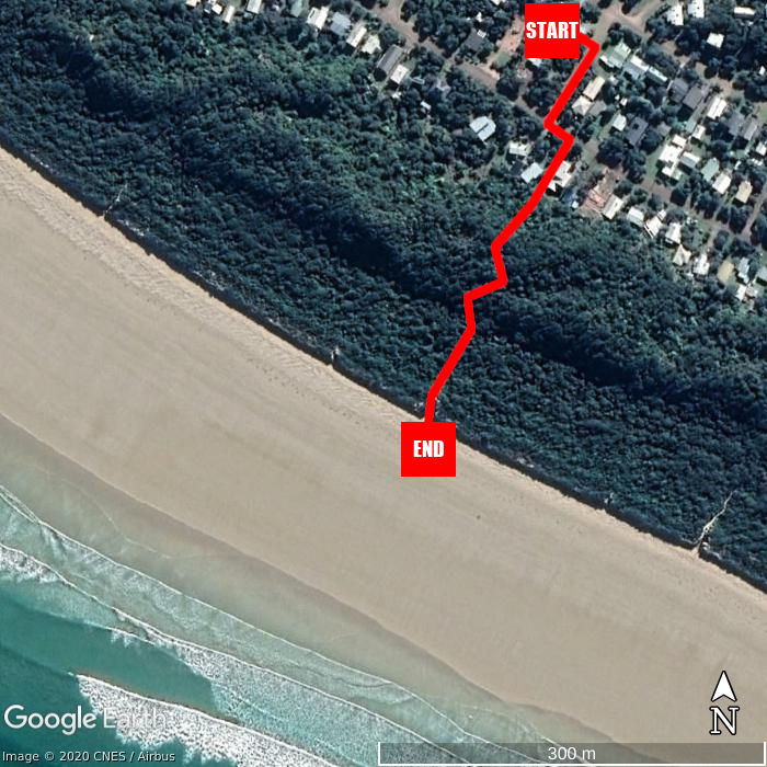 Beach walking map - Seabreeze Retreat